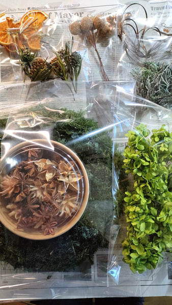 【送料無料・ホームキット】クリスマスリース（プリザブドフラワーGR）