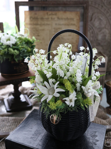 【送料無料・完成品】スズランバスケット