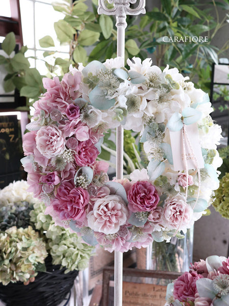 【完成品】PinkRoseリース