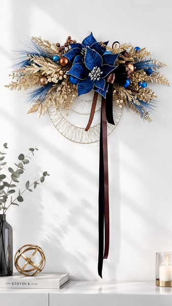 【送料無料・完成品】 Noël de Blue - Wall Decor -